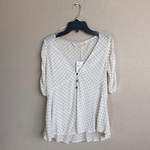 Zara Trafaluc Polka Dot Peplum Top